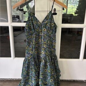 NWOT Blue and Green Floral Sundress